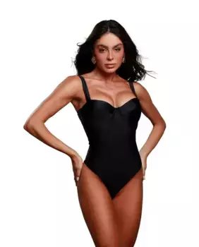 Женский бразильский однотонный купальник с подкладкой Karla Vivian, черный