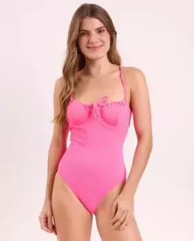Женский бразильский однотонный купальник с подкладкой Ro de Sol, розовый