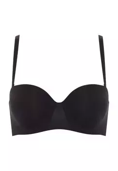 Женский бюстгальтер-бандо со съемными бретелями и силиконовой окантовкой CHANTELLE, черный