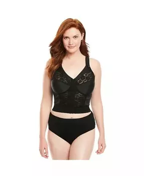 Женский бюстгальтер больших размеров Easy Enhancer Wireless Longline Posture Comfort Choice, черный