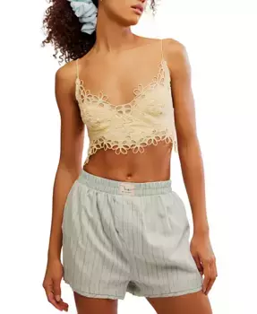 Женский бюстгальтер-бралетт Asteria с цветочным вырезом Free People, желтый