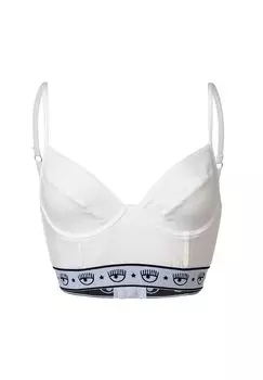 Женский бюстгальтер, бралетт - на косточках, пояс с логотипом, хлопок стрейч CHIARA FERRAGNI