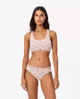 Женский бюстгальтер-бралетт с принтом ко Дню святого Валентина Lacoste, розовый