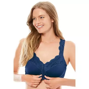 Женский бюстгальтер Comfort Choice больших размеров с закрытыми передними бретельками и гелевыми бретелями, цвет Evening Blue