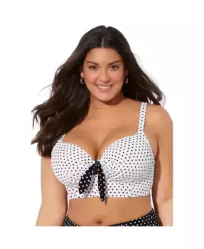 Женский бюстгальтер Confidante с косточками и верхом бикини Swimsuits for All, белый