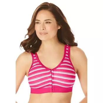 Женский бюстгальтер для отдыха Comfort Choice больших размеров с застежкой спереди без косточек, цвет Raspberry Sorbet