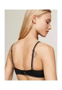 Женский бюстгальтер-футболка с тонкими бретелями Global Stripe TOMMY HILFIGER, цвет Bds Black