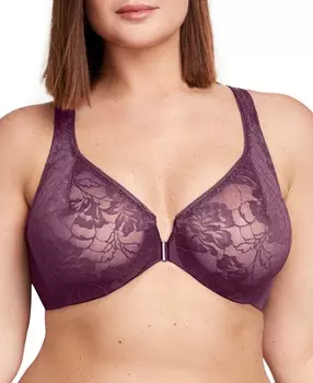 Женский бюстгальтер из эластичного кружева Wonderwire для полной фигуры спереди с узкими бретелями Glamorise