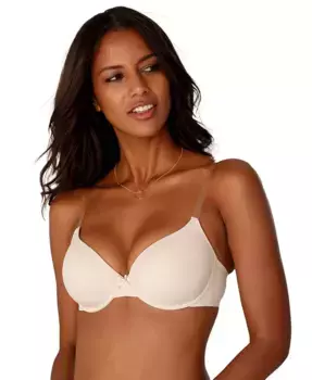 Женский бюстгальтер-майка с косточками и прозрачными бретелями LASCANA, коричневый/бежевый