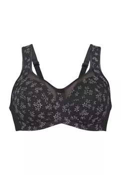 Женский бюстгальтер-минимайзер Clara Art с цветочным принтом и мягкими чашечками Anita, антрацит