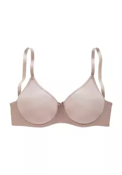 Женский бюстгальтер-минимайзер Perfect Basics с тонкими бретелями и бантиком LASCANA, цвет 4744 Sand