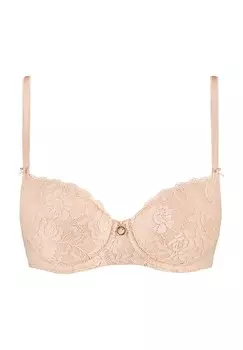 Женский бюстгальтер на косточках 2k Rosessence Care с цветочным принтом и половиной чашки Aubade, цвет Nude