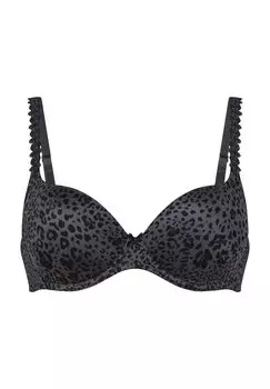 Женский бюстгальтер на косточках Joy с леопардовым принтом ROSA FAIA, черный