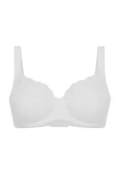 Женский бюстгальтер на косточках Moments с кружевной аппликацией felina, белый