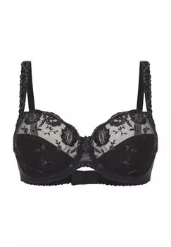 Женский бюстгальтер на косточках с кружевной вышивкой Conturelle Felina, черный