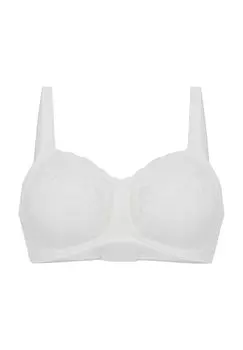 Женский бюстгальтер на косточках с кружевным бантом Moments felina, белый