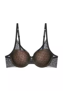 Женский бюстгальтер на косточках с прозрачными подкладками Signature Triumph, черный