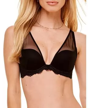 Женский бюстгальтер с глубоким вырезом Joslyn Push Up Adore Me, черный