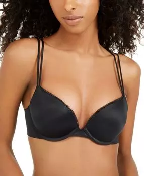 Женский бюстгальтер с глубоким вырезом Liquid Touch Push-Up QF4083 Calvin Klein, черный