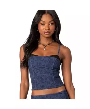 Женский бюстгальтер с принтом Amal Edikted, синий