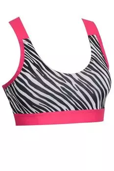 Женский бюстгальтер смешанного типа (18 лет) с поддержкой губки, спортивный бюстье с рисунком для фитнеса Nicoletta, разноцветный