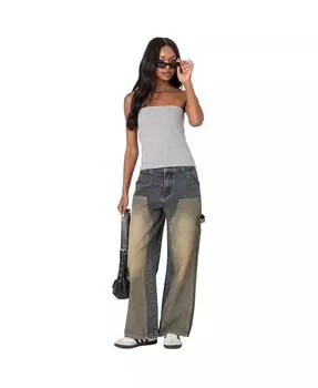 Женский бюстгальтер-труба со встроенным топом Edikted, серый