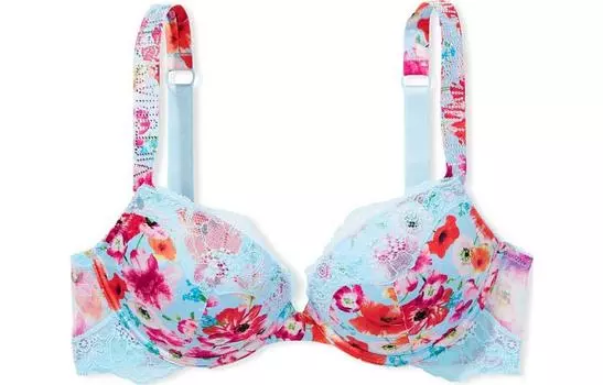 Женский бюстгальтер Victoria's Secret, цвет Blue floral print