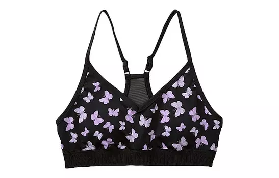 Женский бюстгальтер Victoria's Secret, цвет Black butterfly print