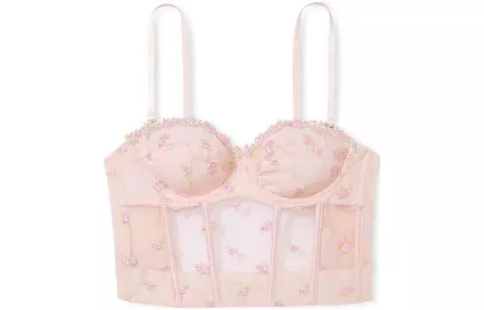 Женский бюстгальтер Victoria's Secret, цвет Cherry blossom pink embroidery