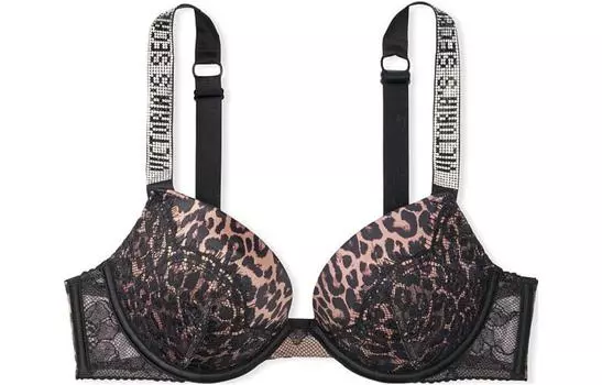 Женский бюстгальтер Victoria's Secret, цвет Black/Leopard Print