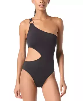 Женский цельнокроеный купальник с вырезами Michael Kors, черный