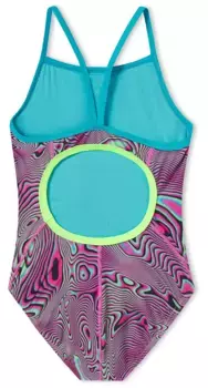 Женский цельный комбинезон Speedo с принтом Propel Back, цвет Aurora Pink