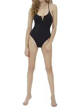 Женский цельный купальник Klara с высокой посадкой и подкладкой Vero Moda, черный