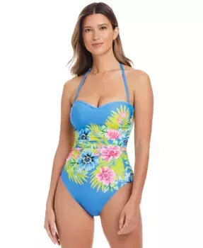 Женский цельный купальник Let's Get Away с принтом и сборками Bleu by Rod Beattie, мультиколор