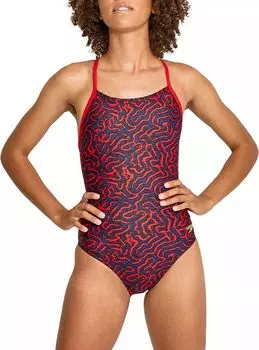 Женский цельный купальник Speedo Maze Flyback, мультиколор