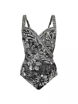Женский цельный купальник Zahara Sanibel с принтом Miraclesuit Swim, Plus Size, черный