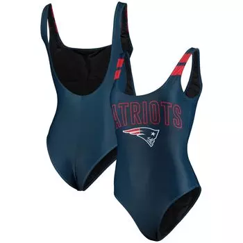 Женский цельный купальный костюм темно-синего цвета New England Patriots FOCO
