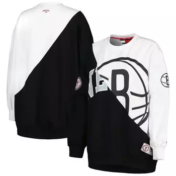 Женский черный/белый пуловер Tommy Jeans Brooklyn Nets Ariel