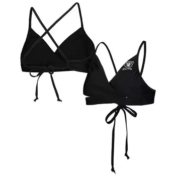 Женский черный бикини-топ G-III 4Her от Carl Banks Las Vegas Raiders Hall of Fame, цвет Lvr Black