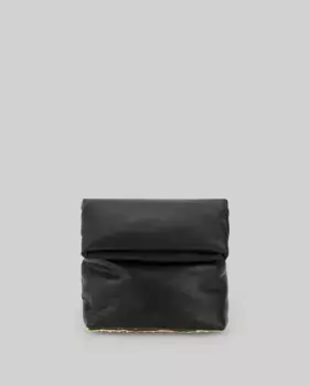 Женский черный клатч с мягкой подкладкой Adolfo Dominguez, черный