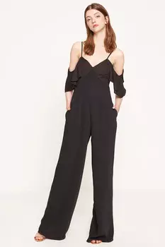 Женский черный комбинезон Koton