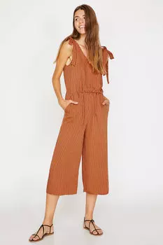 Женский черный комбинезон Koton, коричневый