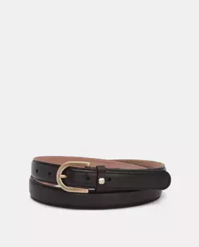 Женский черный кожаный ремень Lottusse