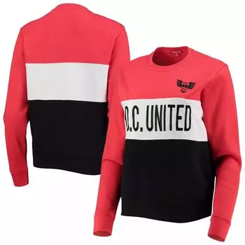 Женский черный пуловер с цветными блоками Mitchell & Ness DC United