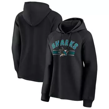 Женский черный пуловер с капюшоном Fanatics San Jose Sharks Perfect Play реглан Fanatics