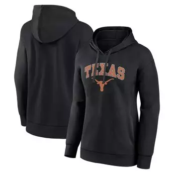 Женский черный пуловер с капюшоном Fanatics Texas Longhorns Evergreen Campus Fanatics