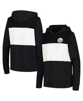 Женский черный пуловер с капюшоном Pittsburgh Steelers Wicket Antigua, черный