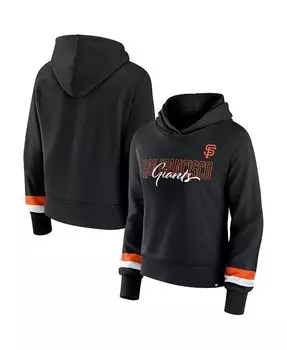 Женский черный пуловер с капюшоном San Francisco Giants с логотипом Fanatics, черный