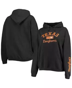 Женский черный пуловер с капюшоном Texas Longhorns Rock n Roll, супер-оверсайз Pressbox, черный