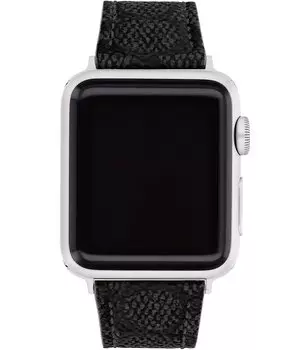 Женский черный ремешок COACH из плотной ткани диаметром 38/40 мм для Apple Watch, черный
